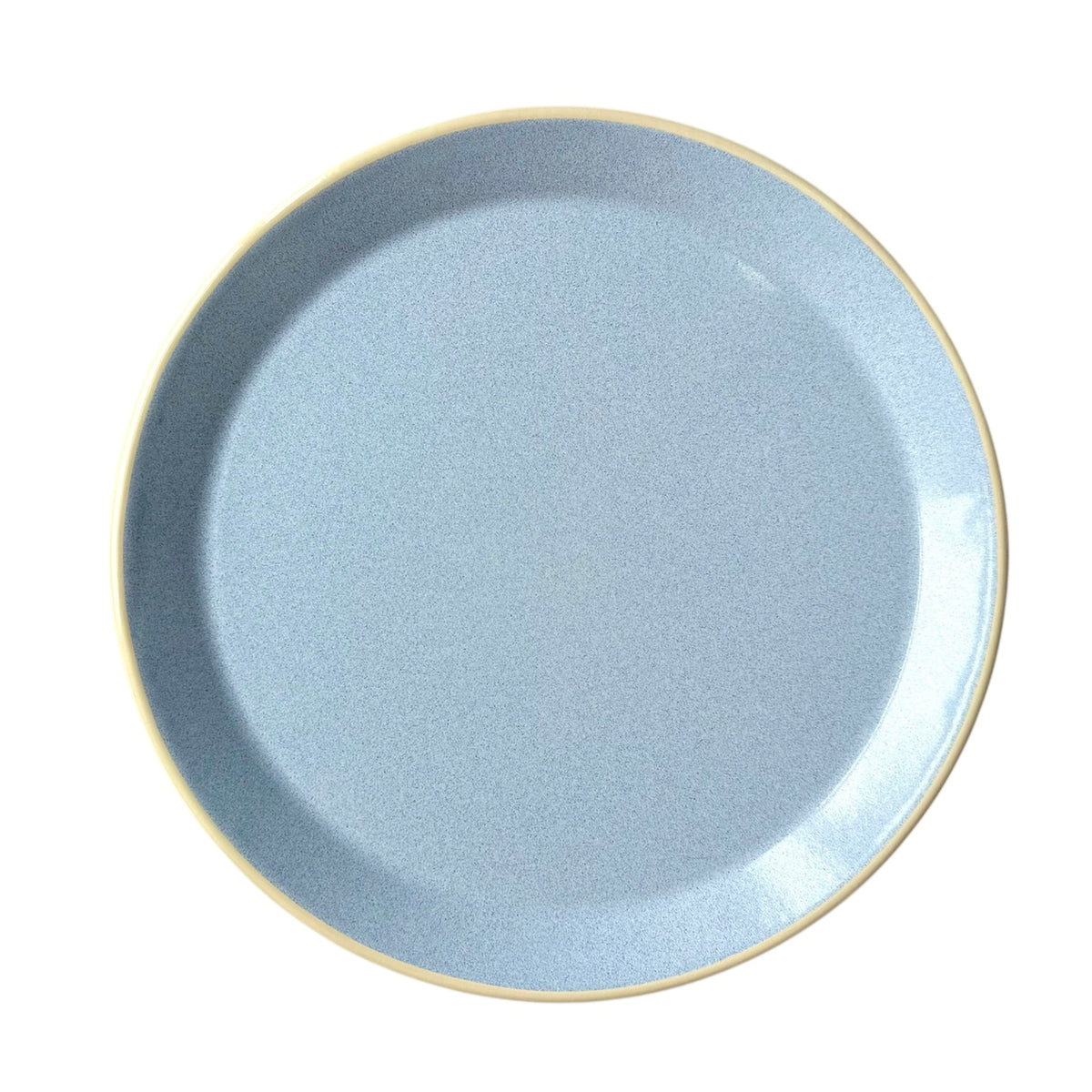 Enamel Round Serving Platter - Light Blue Speckled – Bluebellgray