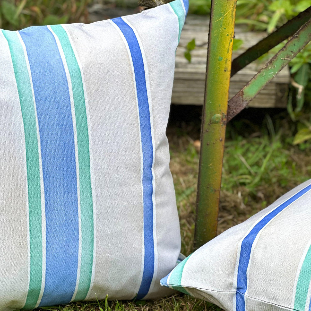 Seaside Stripe Atlantic Outdoor Cushion Bluebellgray