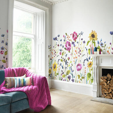 Wallpaper Floral Abstract Wallpaper Bluebellgray
